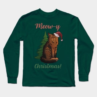 Meow-y Christmas! - Somali Cat Long Sleeve T-Shirt